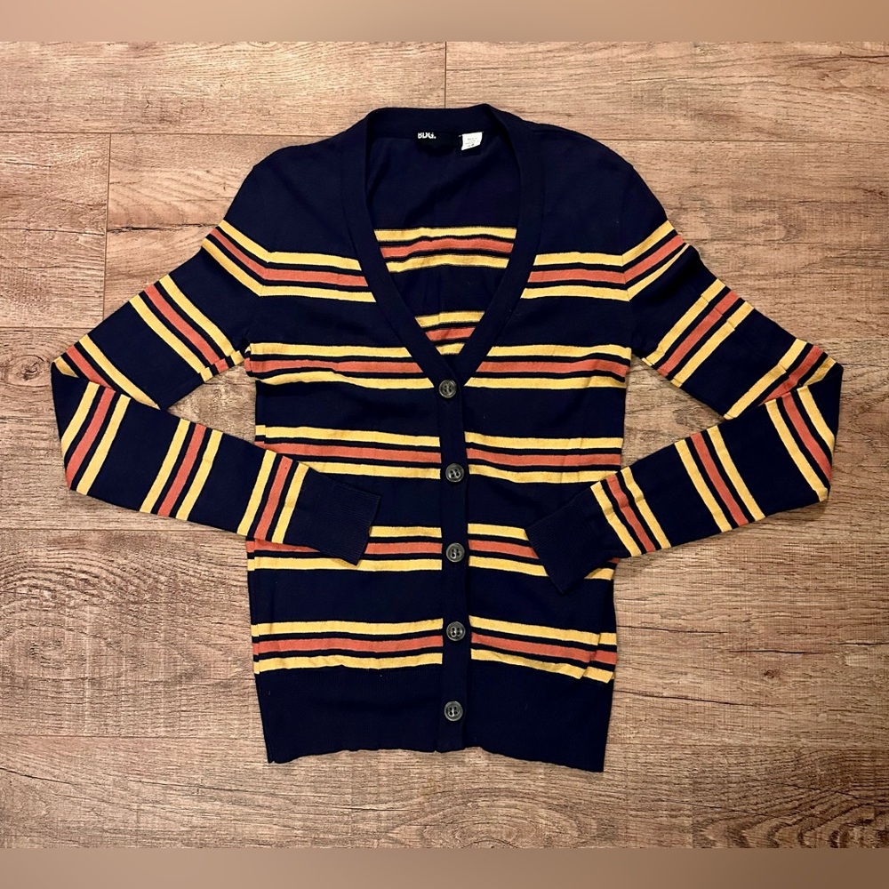 BDG Striped Button Front Cardigan Size XS